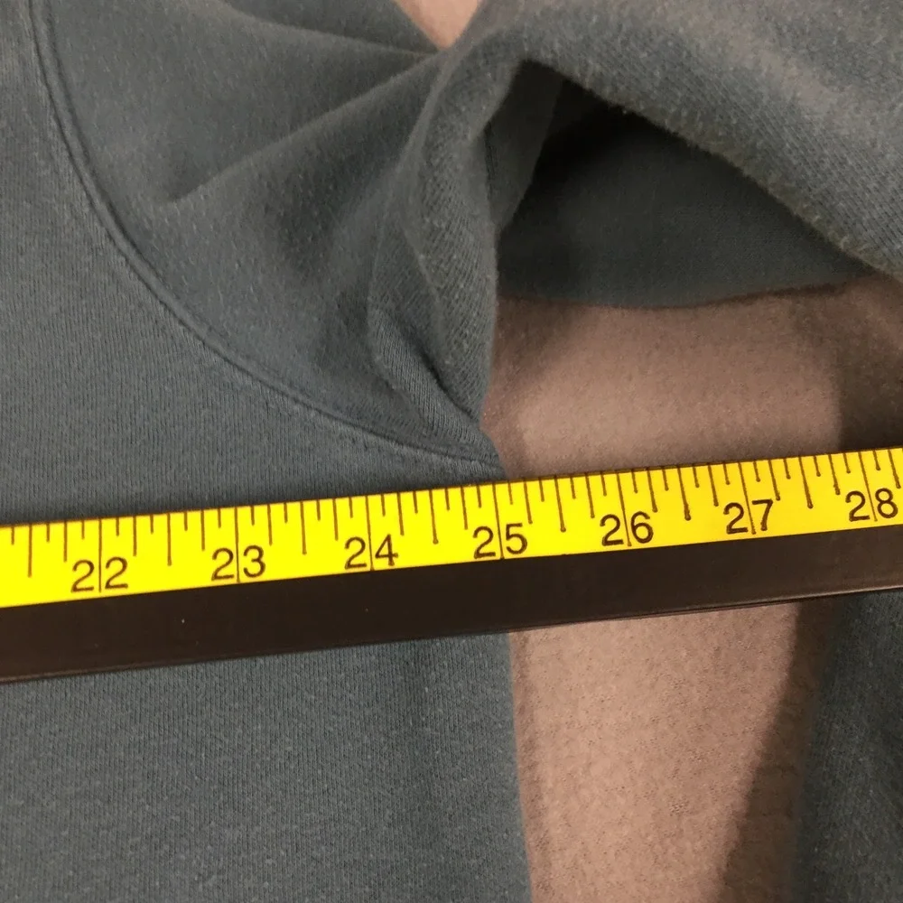 The North Face Mens XL Half Dome Pullover Hoodie Blue Teal Brown Logo Fleece